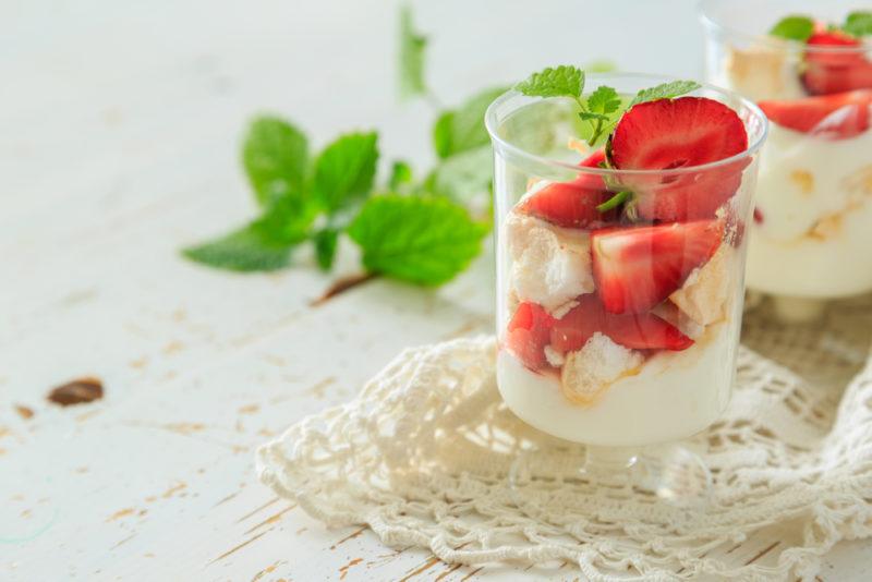 Traditional Eton Mess with strawberries