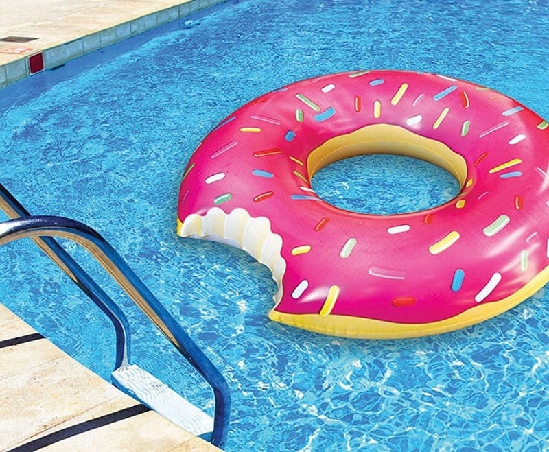Who wouldn't love floating down a lazy river in this sweet donut float? ~ Best Pool Floats