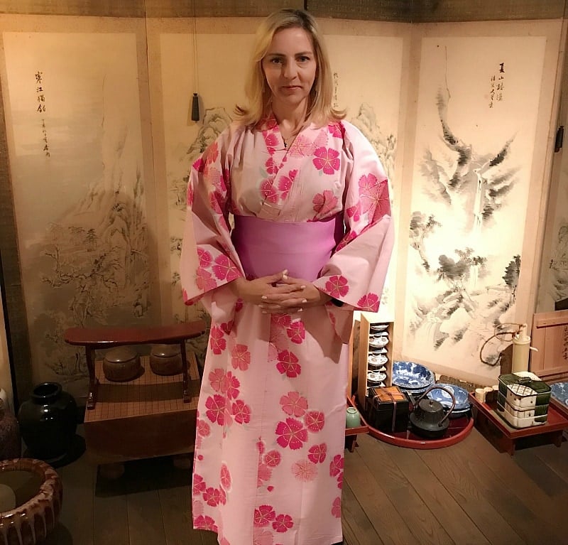 All dressed up in a kimono in Japan ~ Fun Things to Do in Tokyo with Kids