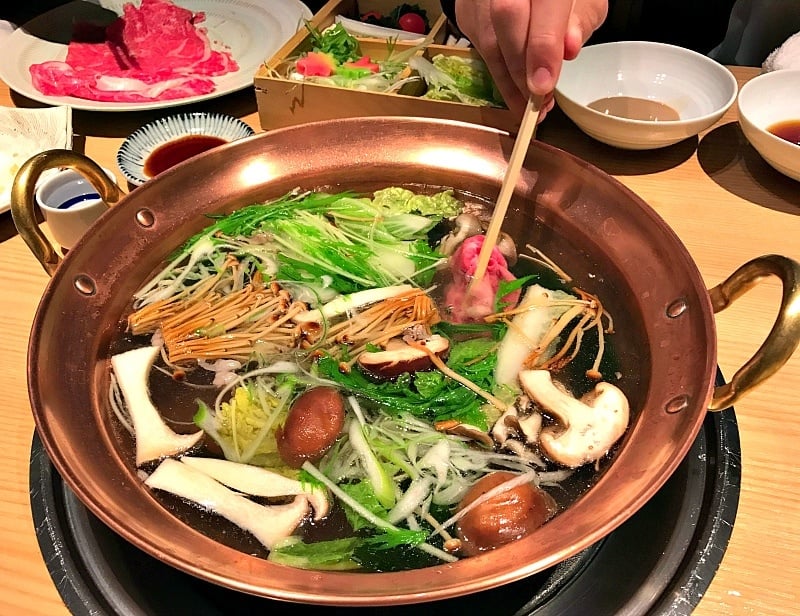 Shabu-shabu at Hassan restaurant in Tokyo ~ Things to Do in Tokyo with Kids