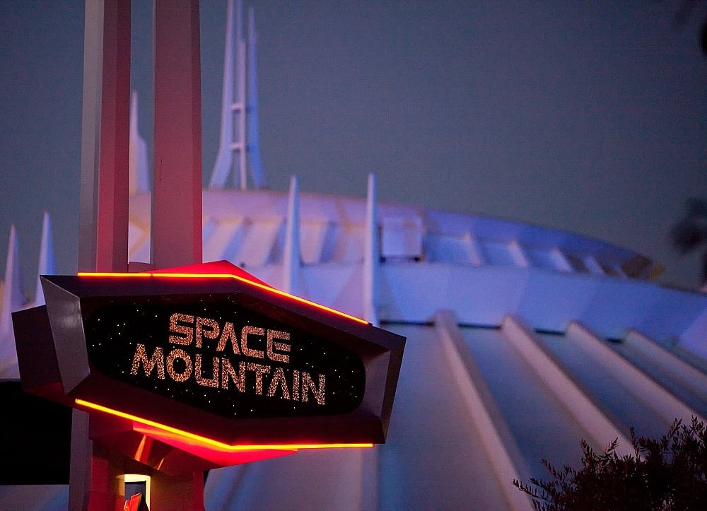 Riding in darkness adds to Space Mountain's scary factor ~ 17 Scariest Rides at Disneyland