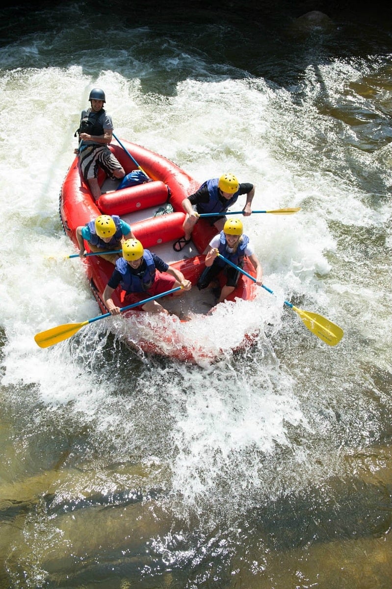 White water rafting the Colorado River in Vail in summer