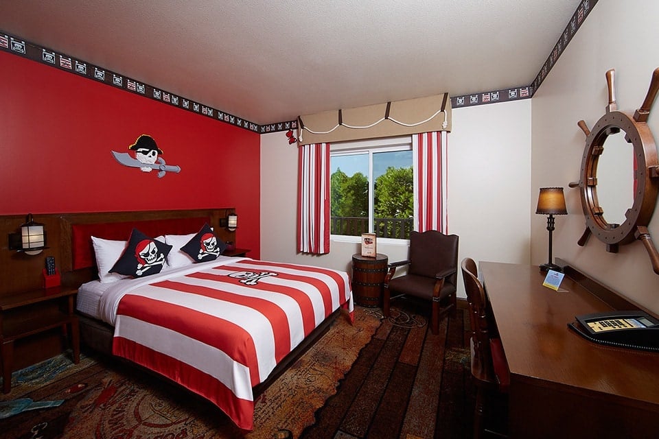 Pirate-themed room at the LEGOLAND Hotel ~ Legoland California Tips for All Ages from Babies to Adults