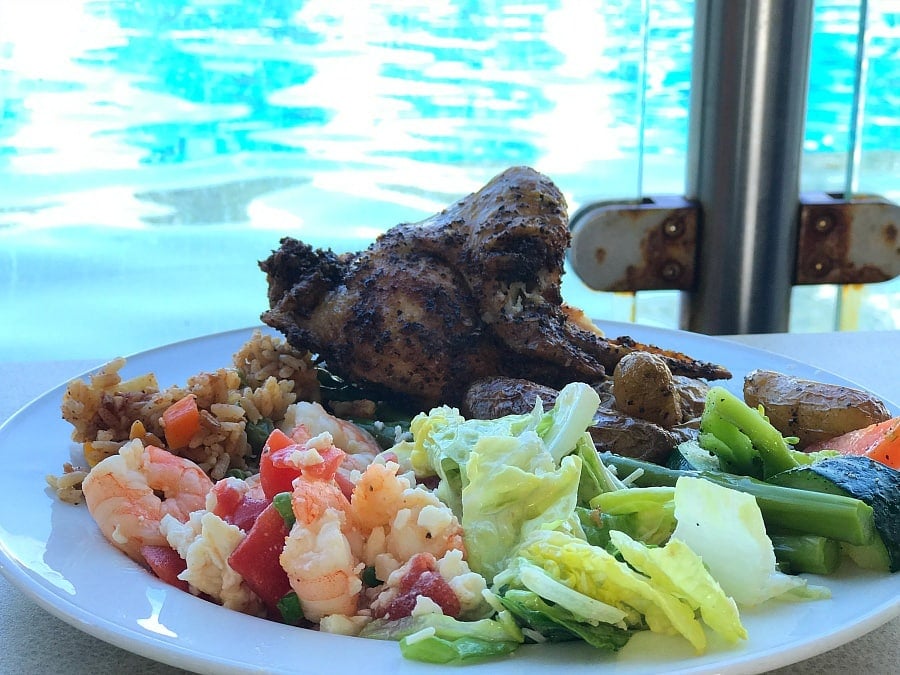 Healthy foods from the buffet at Dine with Orcas ~ 12 Tips for SeaWorld San Diego with Kids