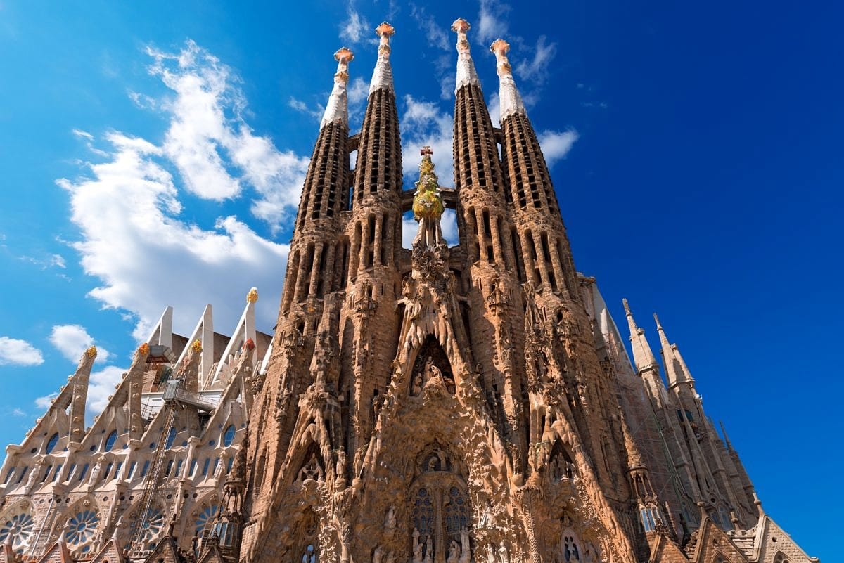 The famous Catholic basilica of the Sagrada Familia