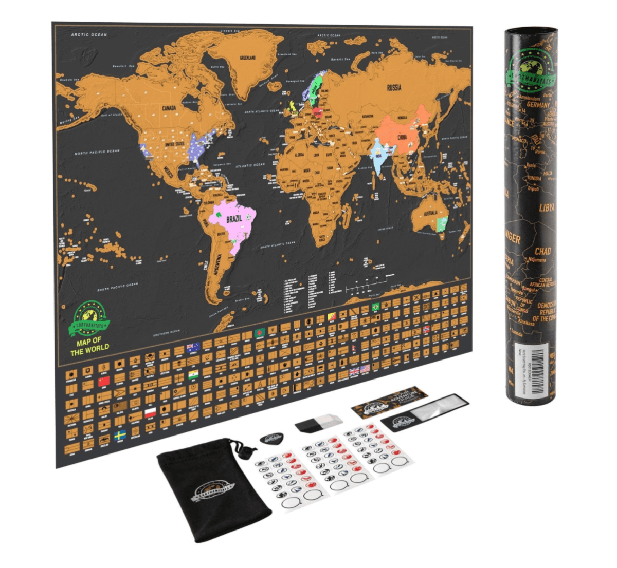 Scratch-Off World Map Poster gift idea for travel lover