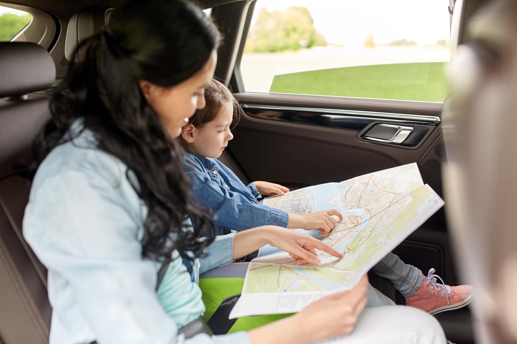 Track your family's road trip progress with a paper map 