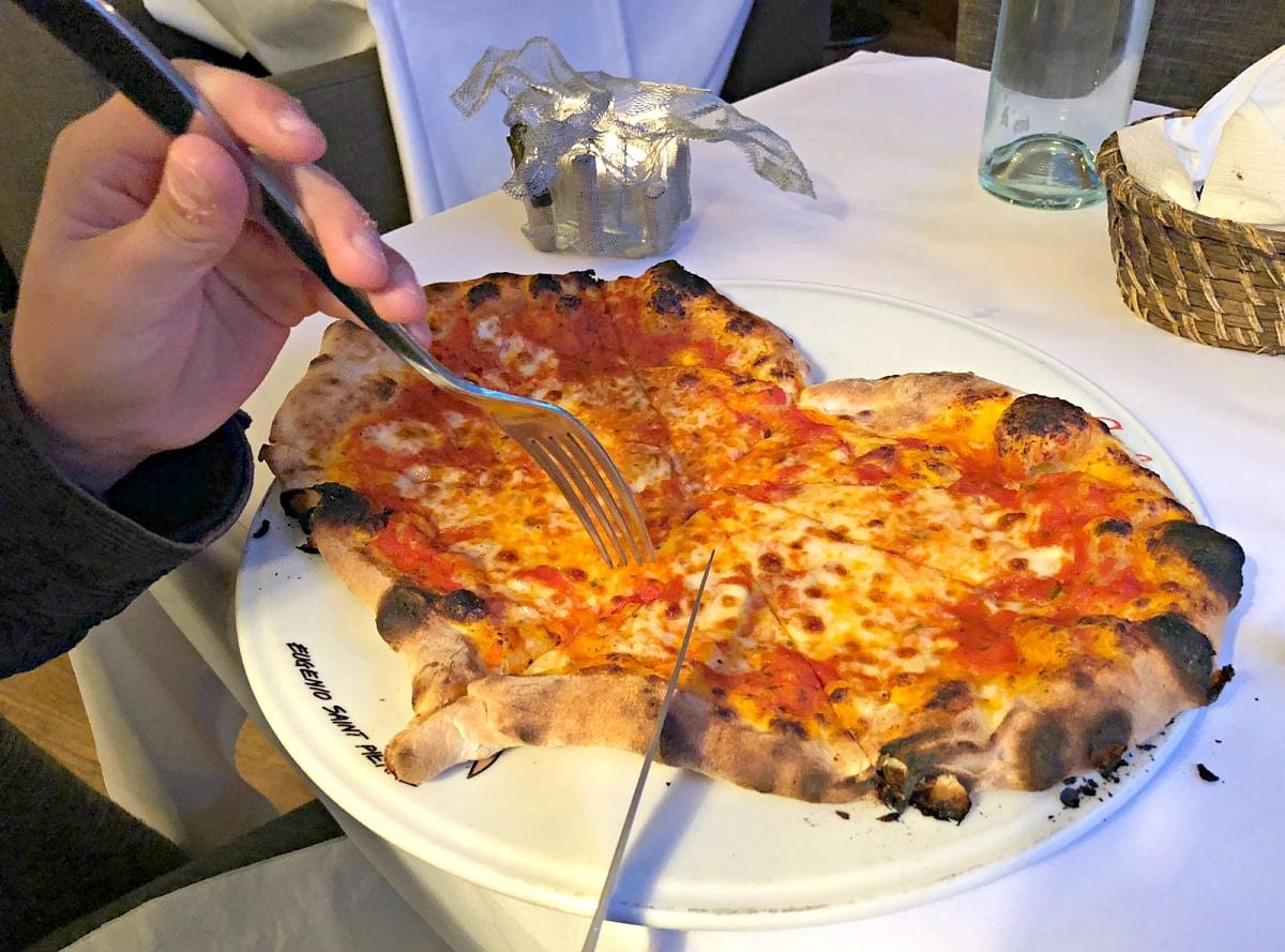 A heart-shaped Parisian pizza