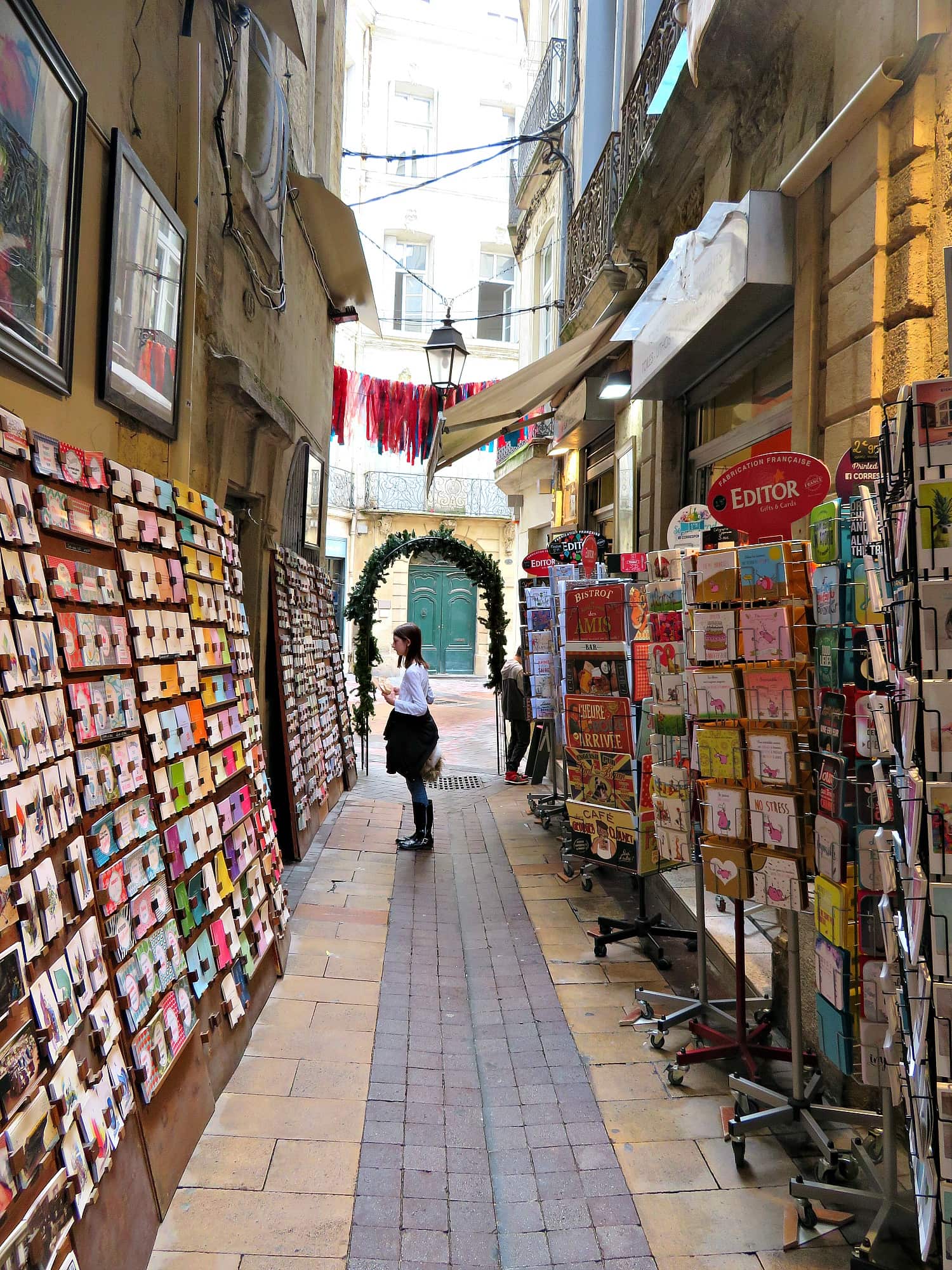 Post card shop in Montpellier, France