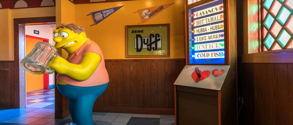 Sip a Duff Beer with Barney at Moe's Tavern 