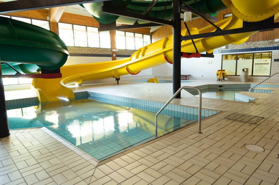 The Douglas Fir Resort offers two indoor waterslides for families to enjoy