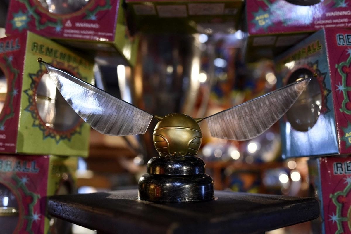 A golden snitch at Dervish and Banges at Universal Hollywood