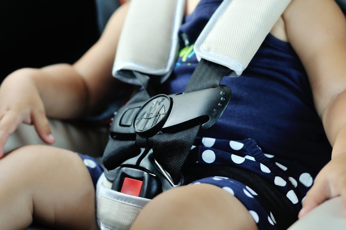 The safest place for a baby or toddler on an airplane is a car seat or other approved restraint 
