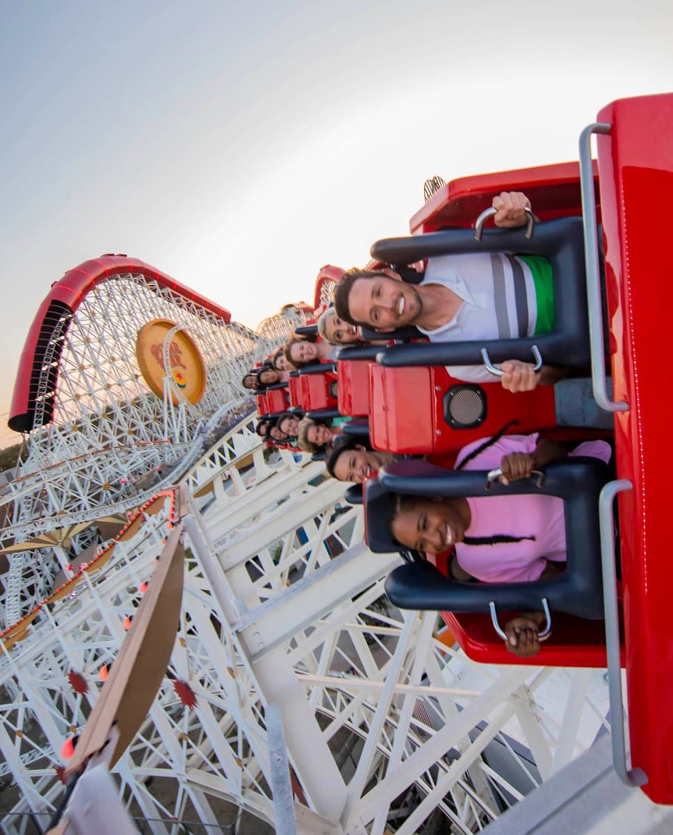 Incredicoaster, the fastest roller coaster at Disneyland! 
