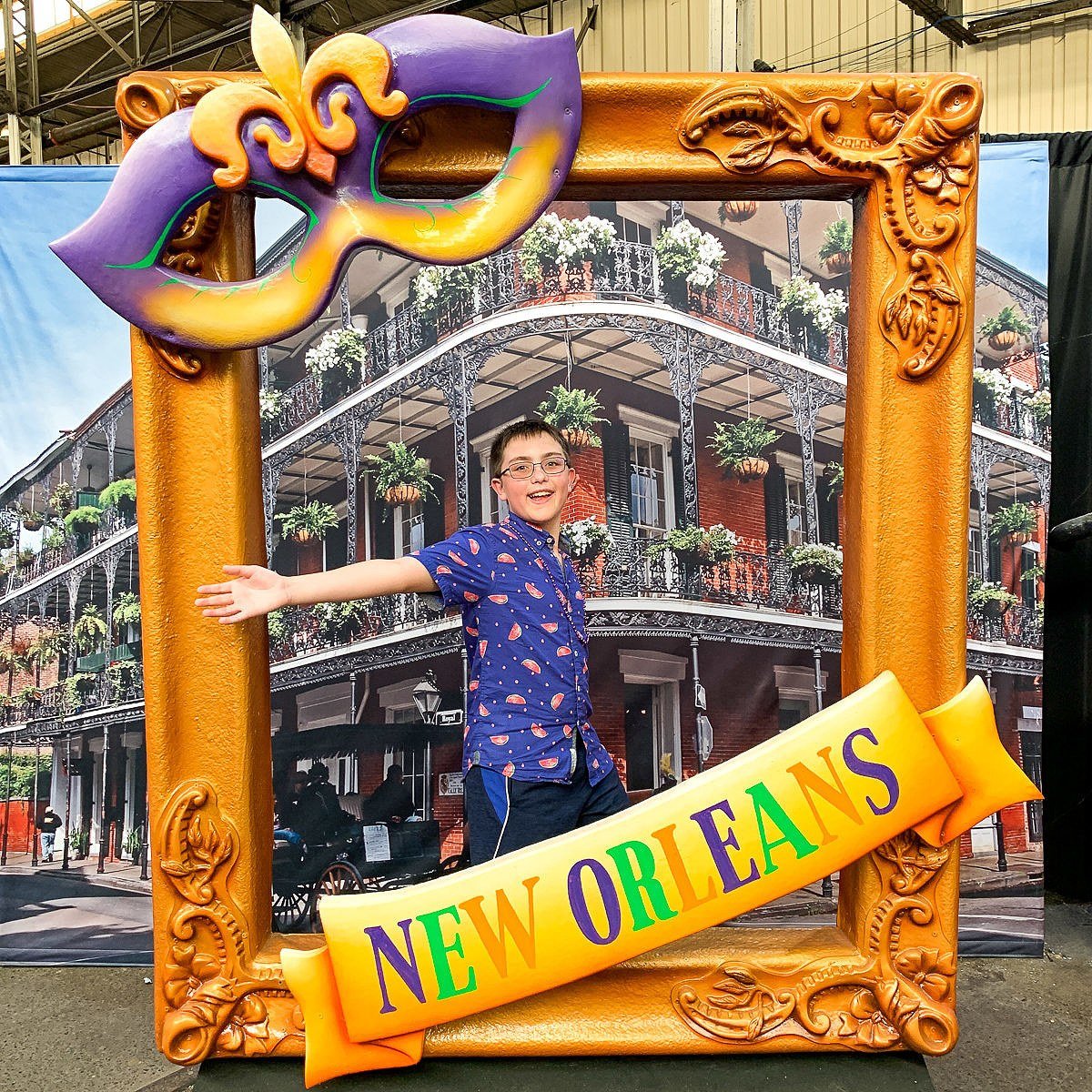 Mardi Gras World in New Orleans with kids