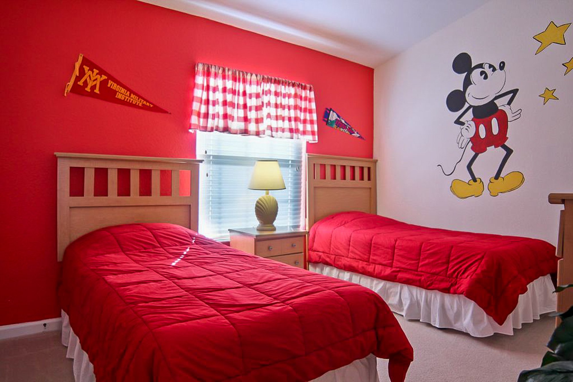 Mickey-themed bedroom at a Kissimmee vacation rental home