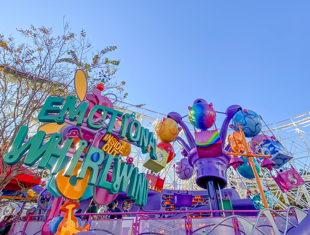 Inside Out Emotional Whirlwind at Disney California Adventure Park