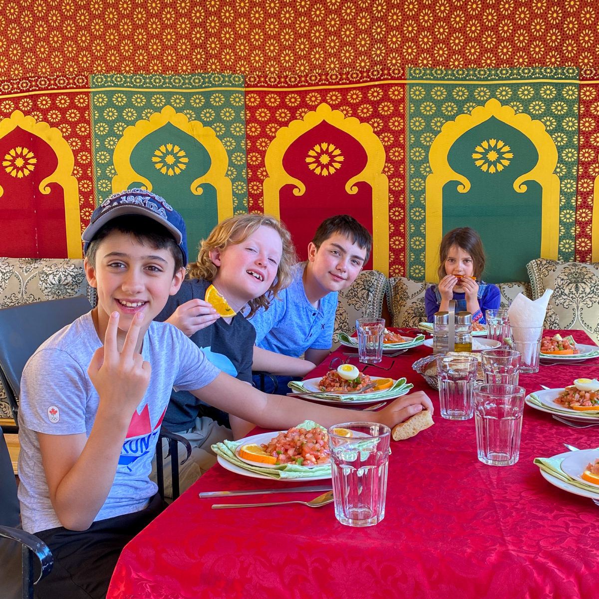 Dining in Morocco with kids