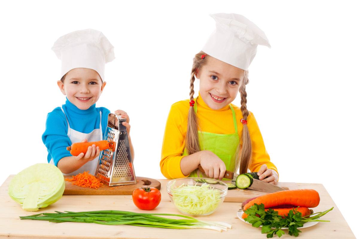 Children cooking
