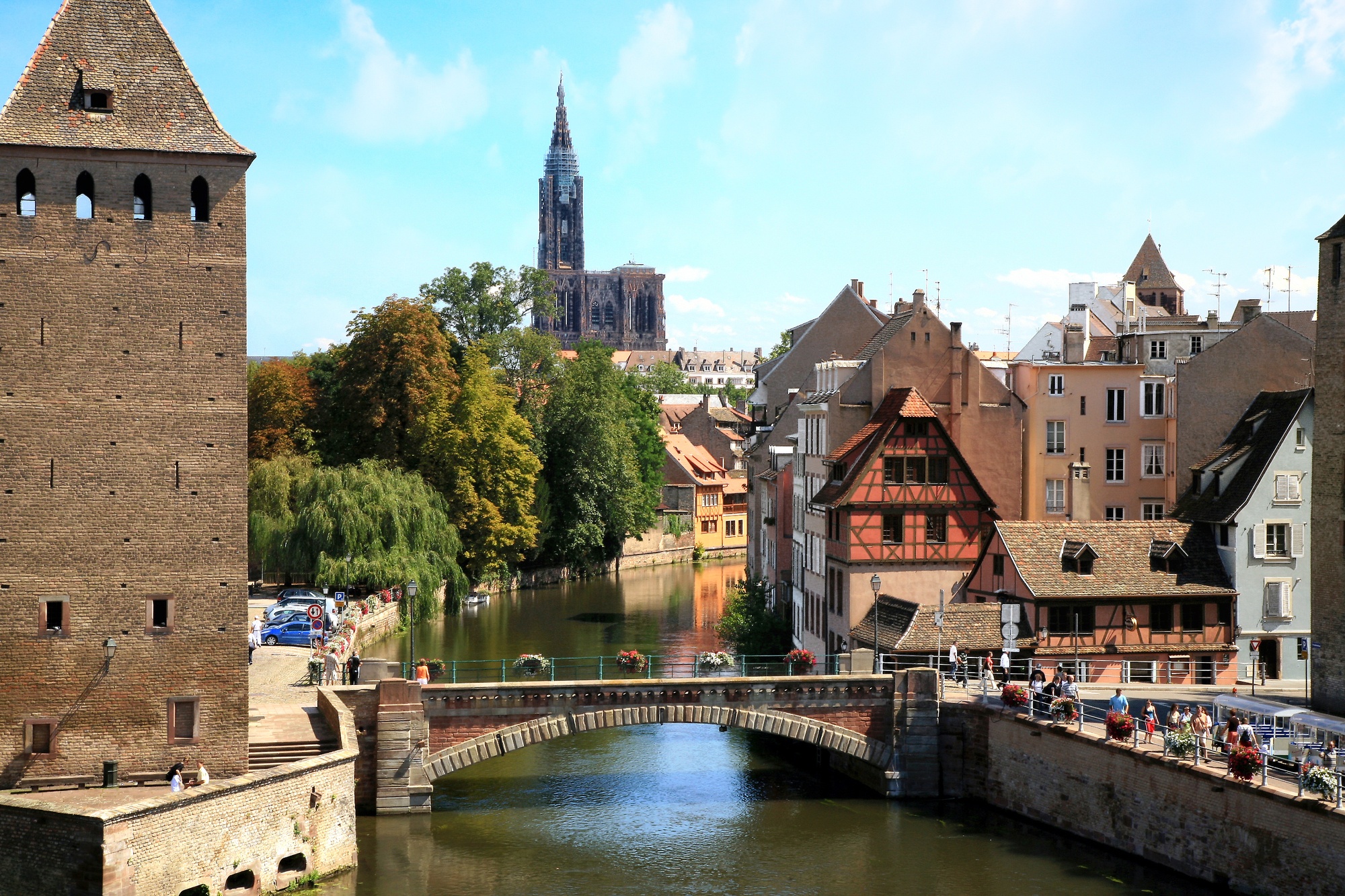 A blend of German and French architecture in Strasbourg, France