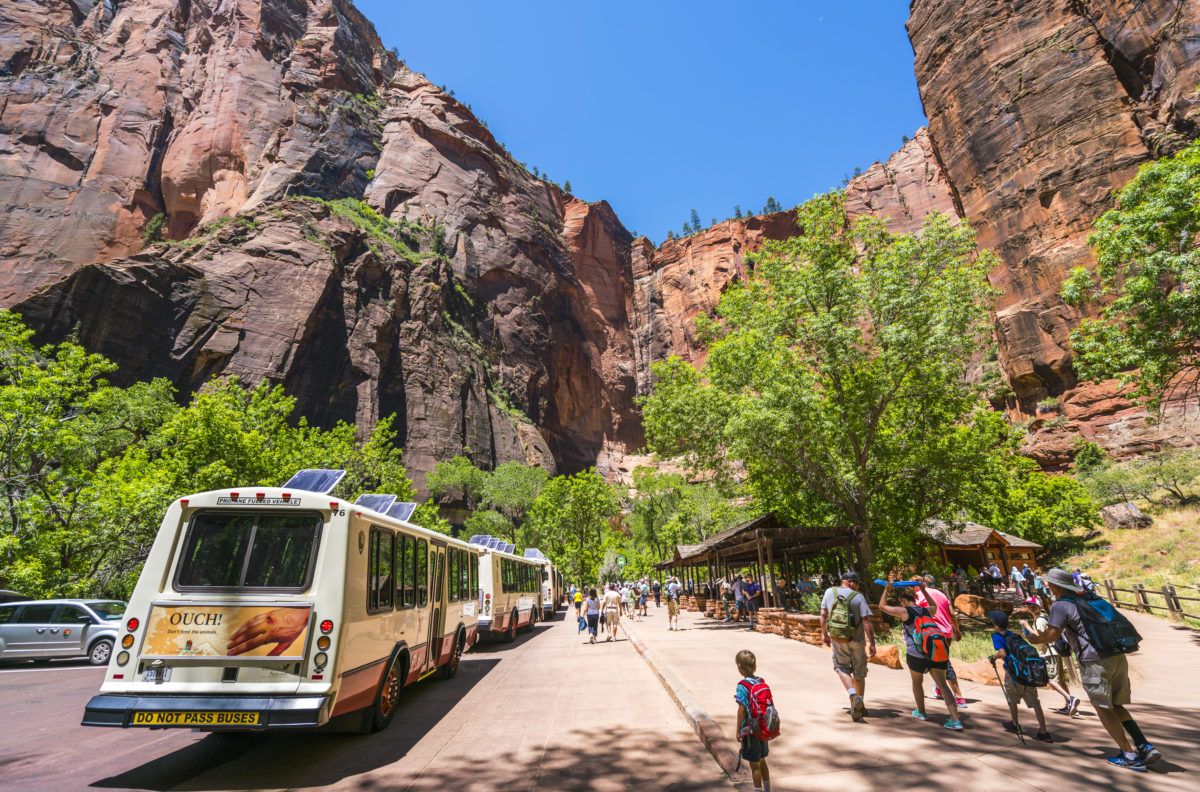 Zion National Park shuttle bus 