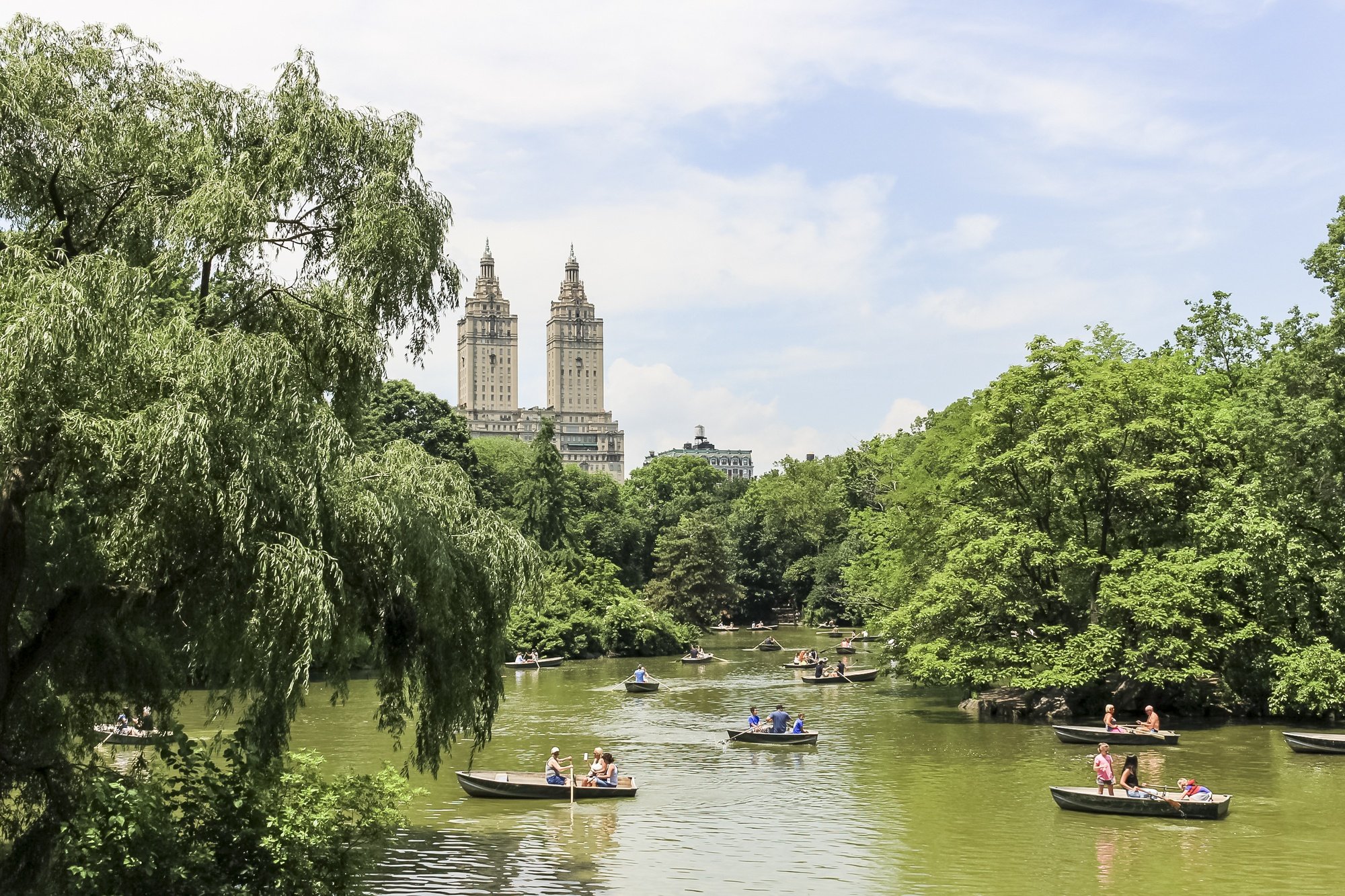 Row boats in Central Park 