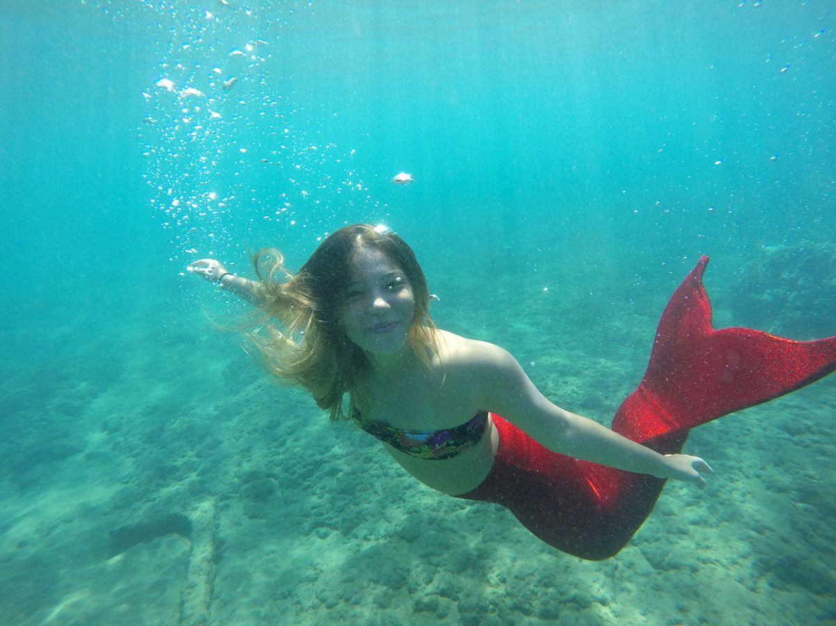 Become a mermaid for the day with Hawaii Mermaid Adventures in Maui with kids and teens