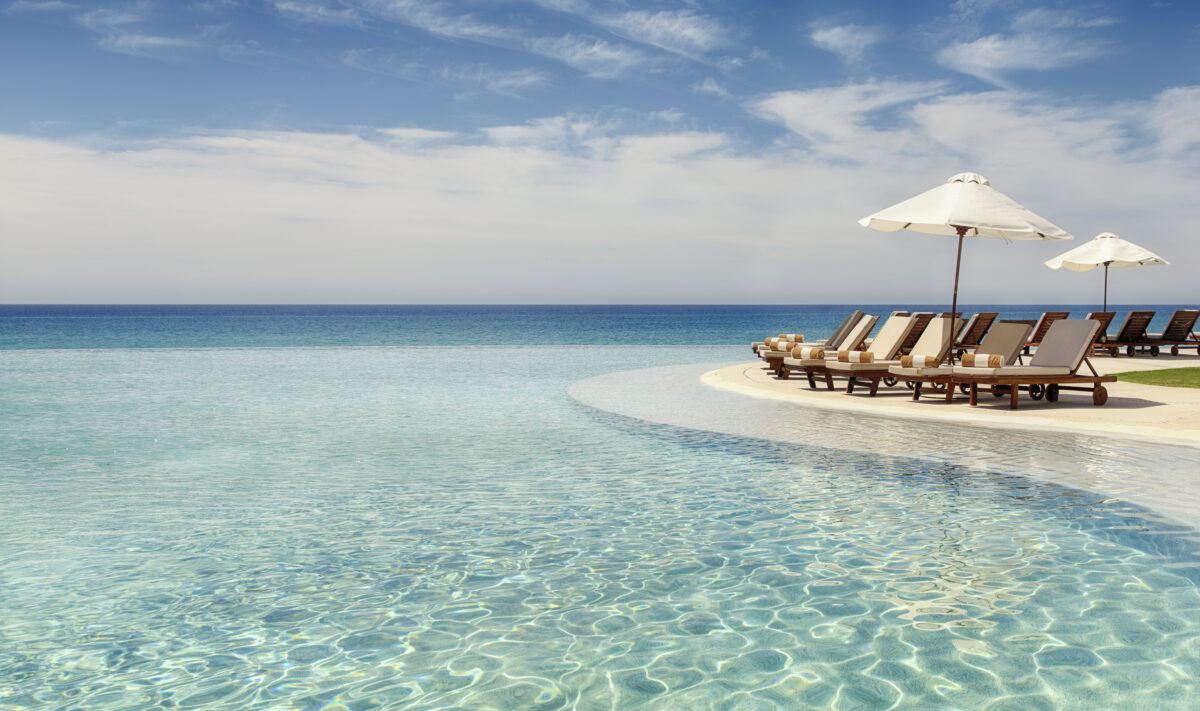 One of the community pools at the adults-only Marquis Los Cabos Resort 