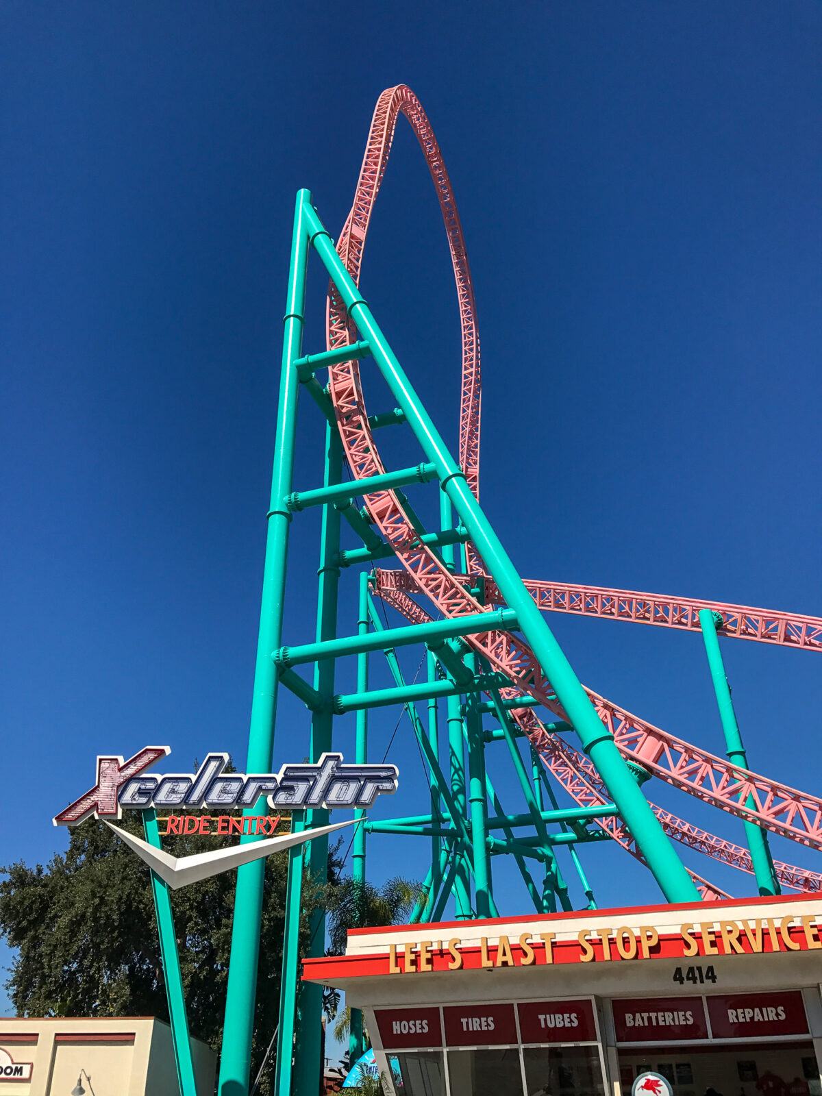 Xcelerator, one of the fastest rides at Knott's Berry Farm