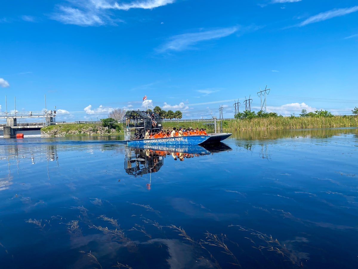 Sawgrass Recreation Park alligator airboat tour in Fort Lauderdale with kids