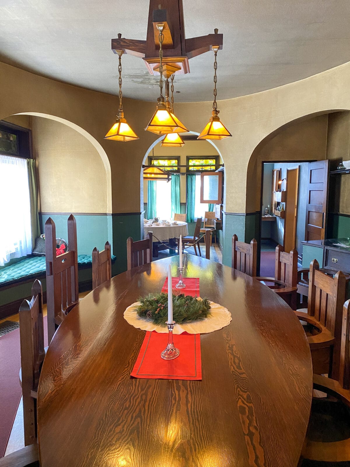 Dining room at Riordan Mansion