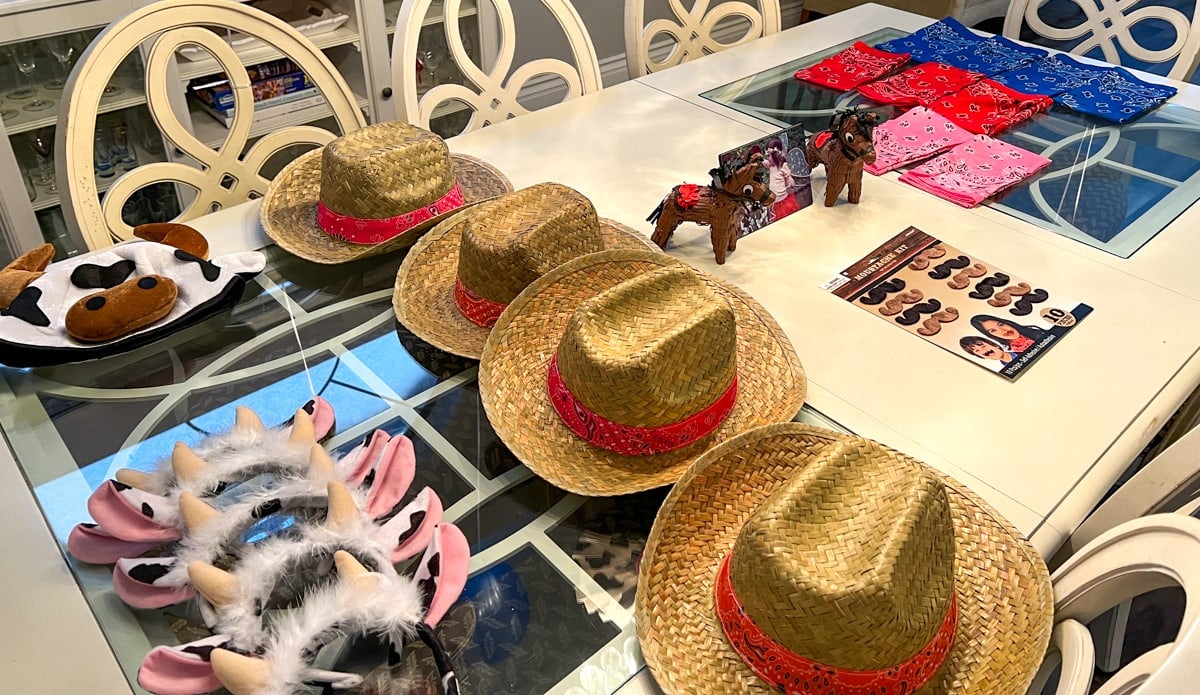 Cowboy-themed BBQ party touches