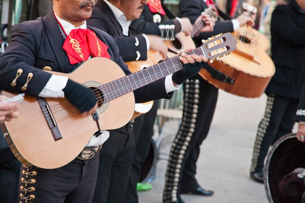 Mariachi band in traditional dress