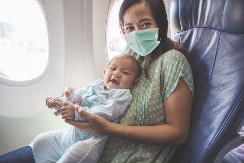 Masks help prevent spreading germs on airplanes
