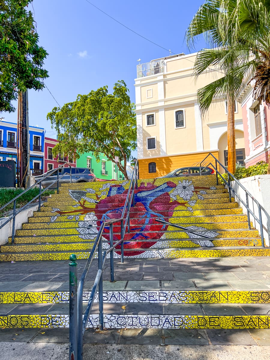 Steps in cruise port, Old San Juan in Puerto Rico