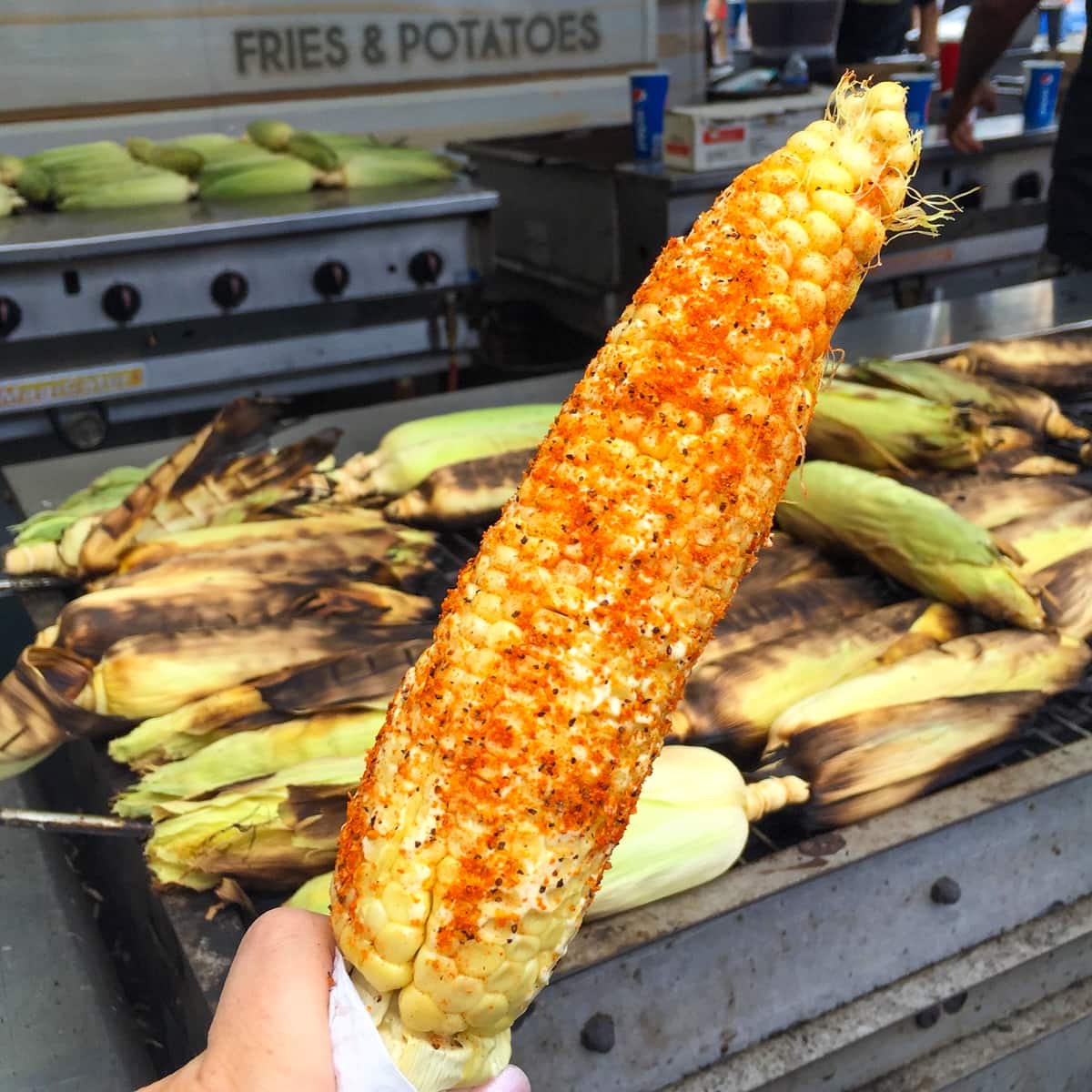 Grilled corn at San Diego County Fair