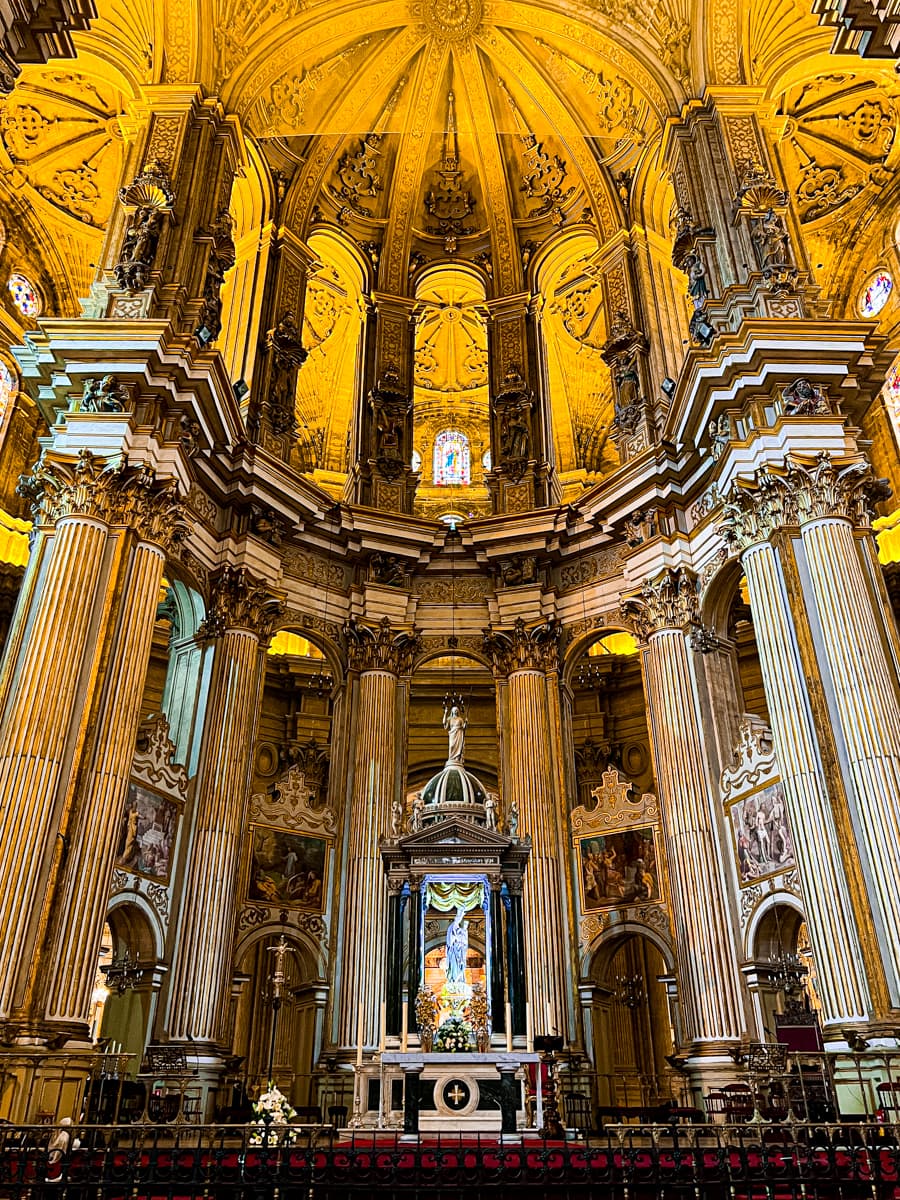 Interior of Málaga Cathedral