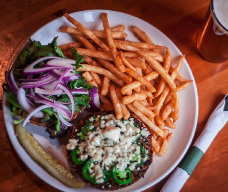 Fitger's Brewhouse Brewery and Grille's Black 'N' Bleu Burger 
