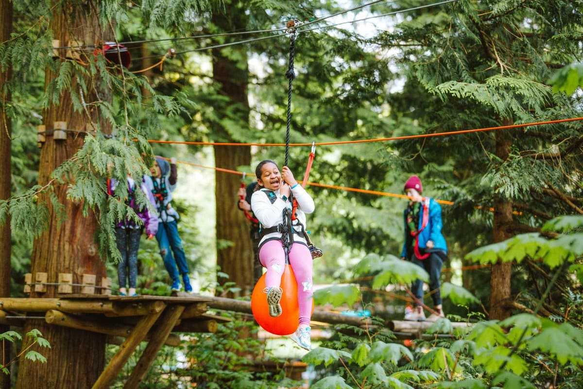Wildplay Elements Parks adventure course  in Vancouver with kids