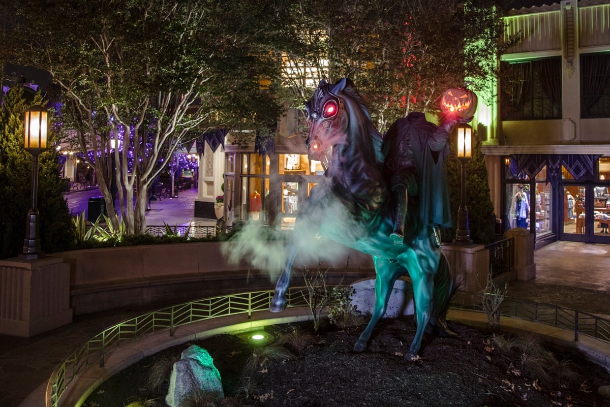 Headless Horseman Statue at Disney California Adventure Park for Halloween