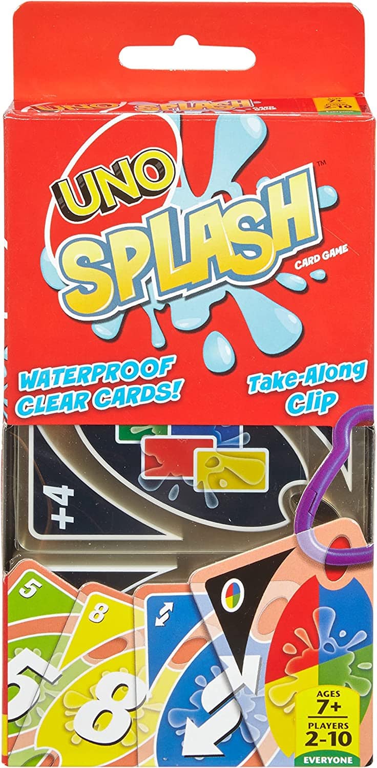 UNO Splash travel game for beach vacations