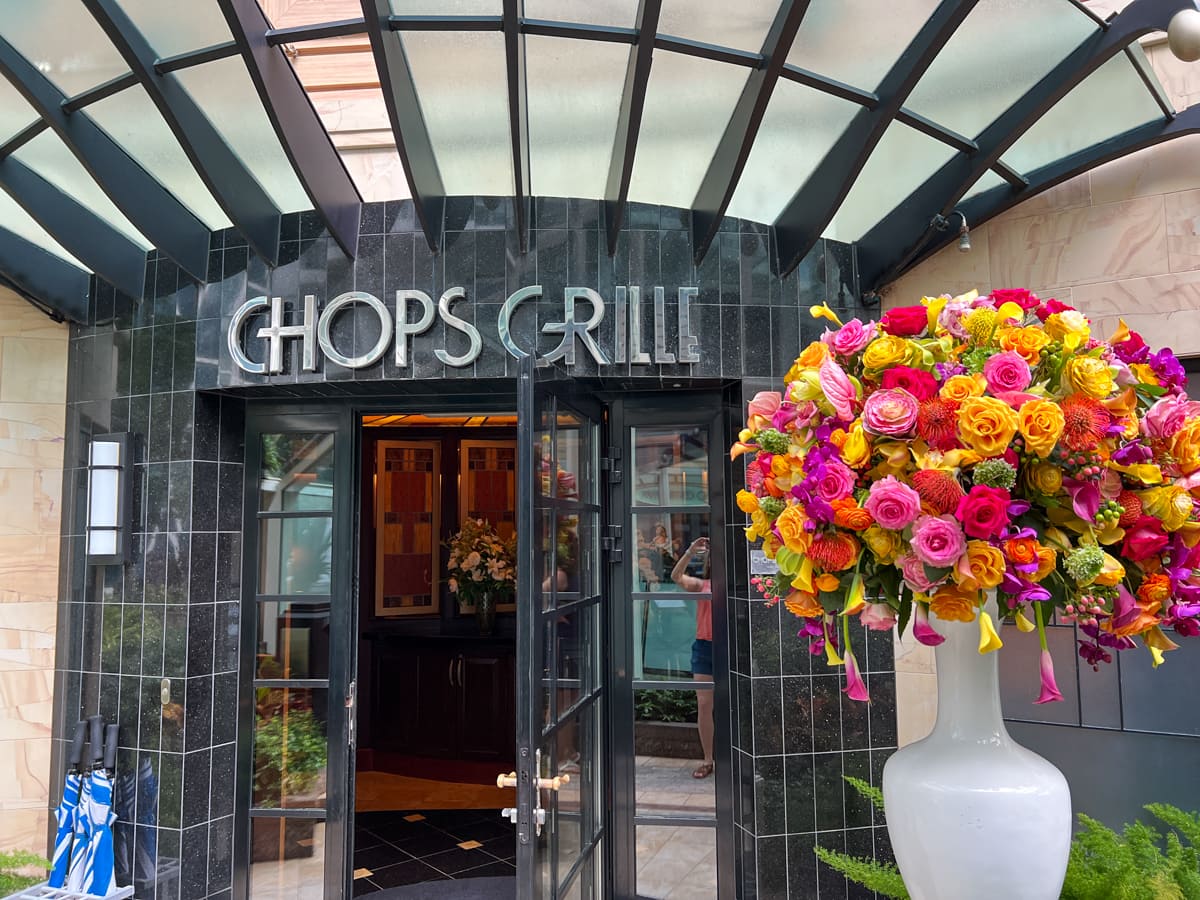 Royal Caribbean's signature restaurant, Chop's Grille aboard Allure of the Seas 