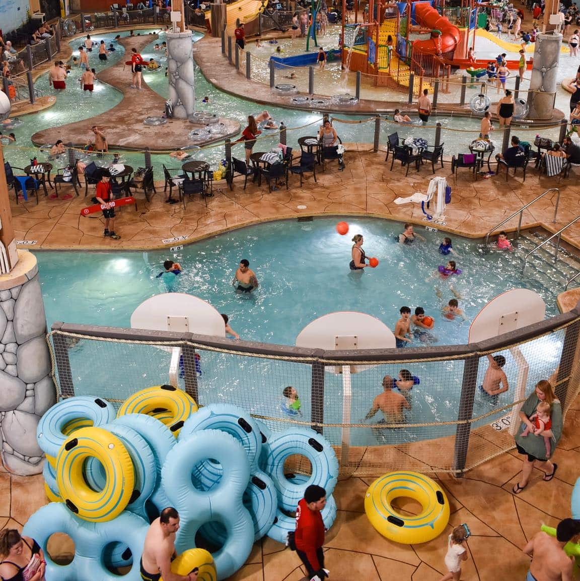 Indoor water park at Great Wolf Lodge 