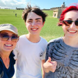 The Travel Mama Colleen Lanin on vacation with her teenage kids