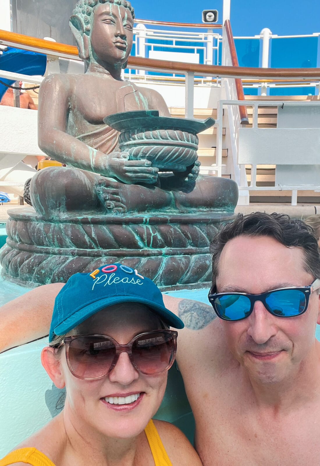 Couple time in the adult-only Caribbean Princess Retreat Pool 