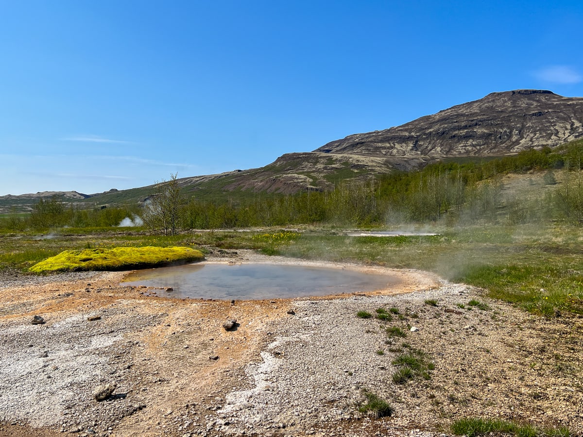 Geothermal activity at Geysir Hot Springs 