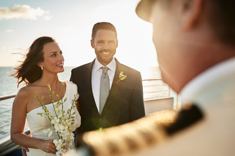 A Princess Cruise vow renewal ceremony
