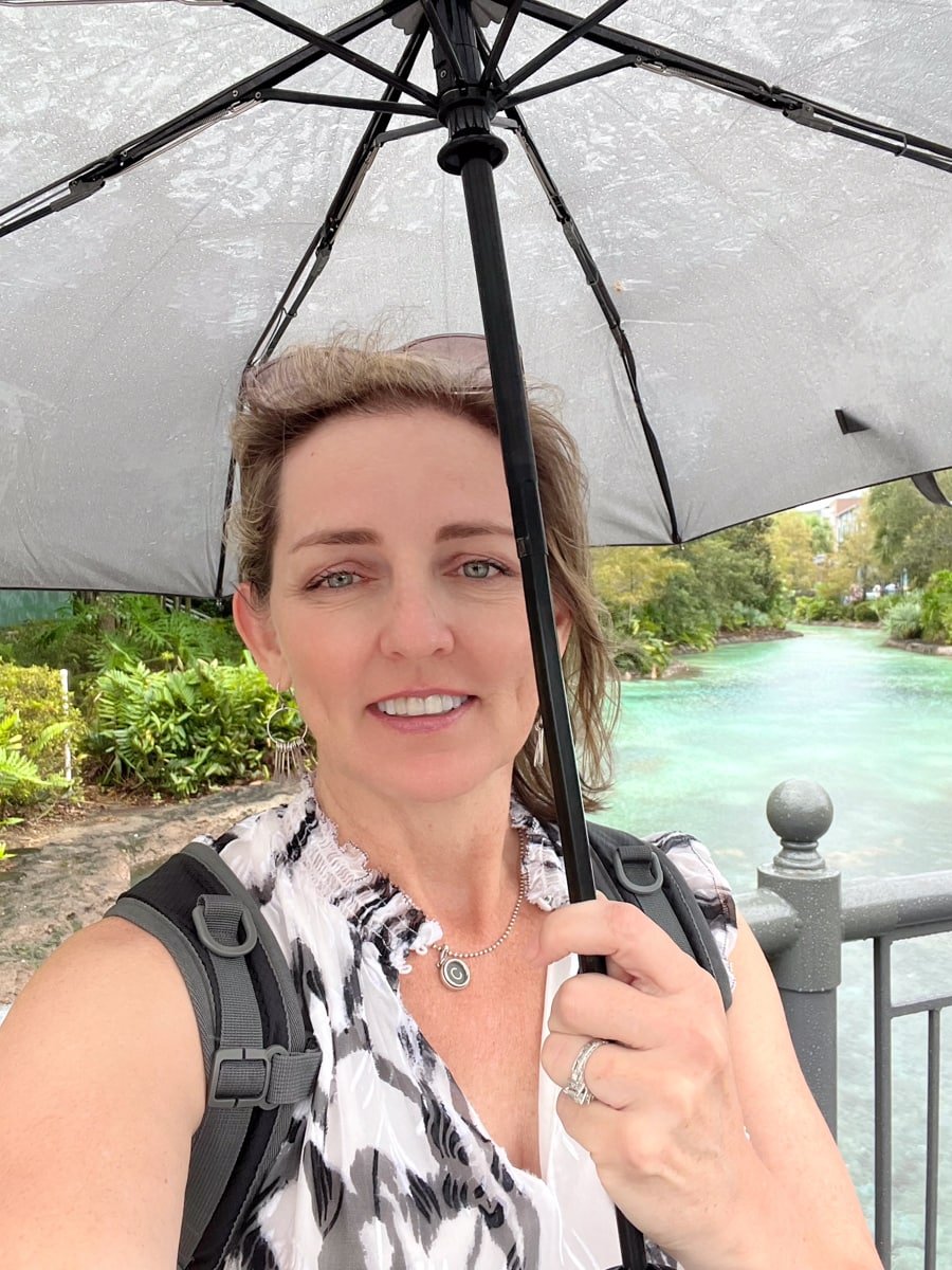 Disney Springs is fun, rain or shine! 