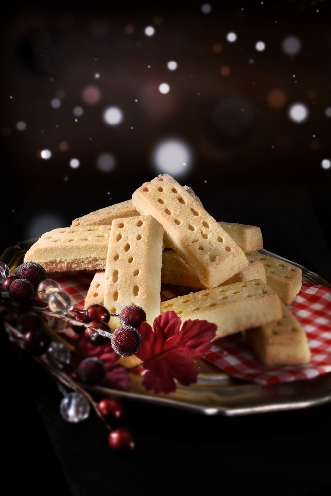 Traditional Scottish shortbread served at the start of the year