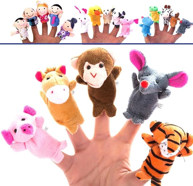 20-Piece Story Time Finger Puppets Set for traveling with toddlers